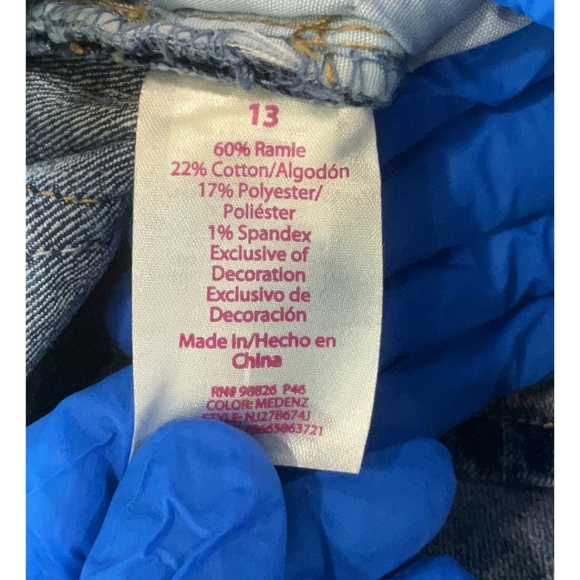 NWT No Boundaries Blue Jean Shorts with Red and White Accents - Picture 4 of 5